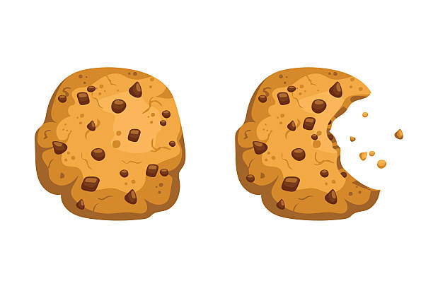 チョコレートクッキー - cookie missing bite crumb eaten点のイラスト素材／クリップアート素材／マンガ素材／アイコン素材