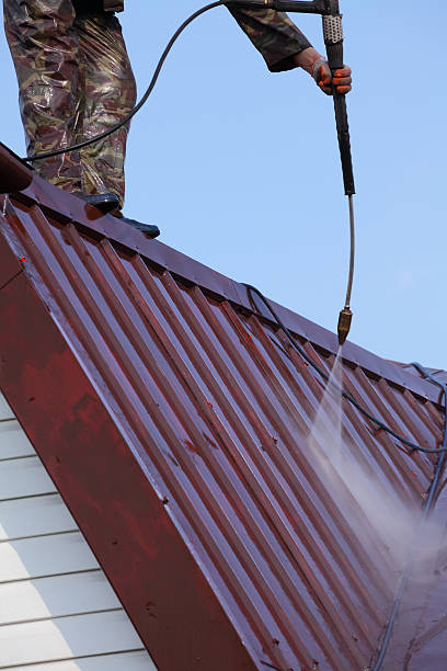 istock Professional roof washing. 500462355