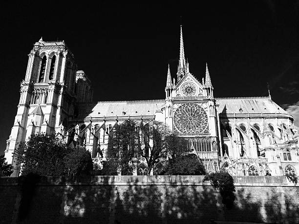 sanctuary of light-notre dame, paris - rose window window church built structure stock-fotos und bilder