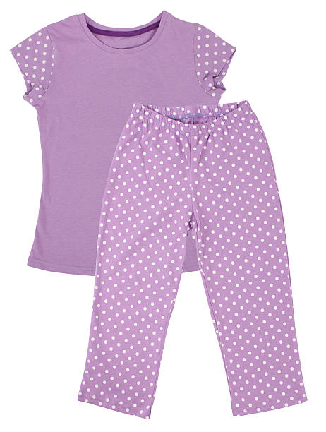 istock Pink childrens girls pajama set 500463165