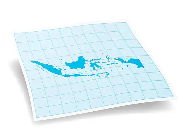 Vector illustration of Indonesia Map isolated on white Background