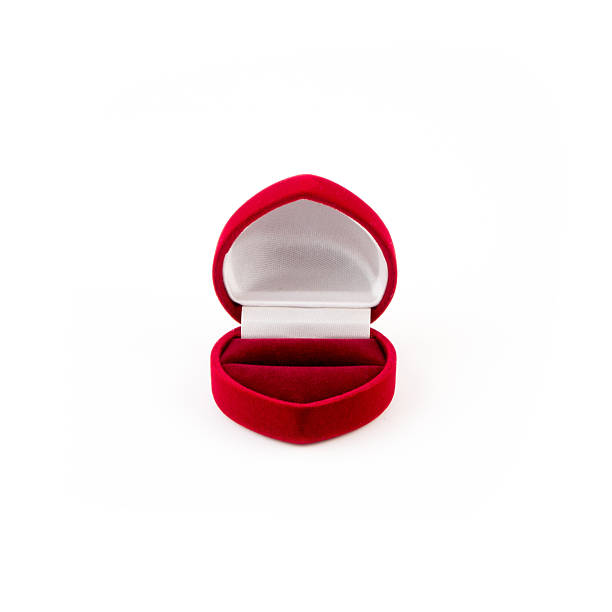 istock Red jewelry box isolated on white 500463872