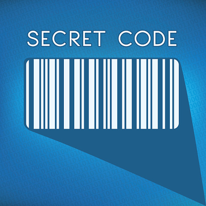 Bar Code On Blue Background Stock Illustration - Download Image Now ...