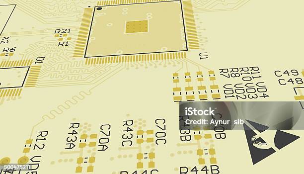 Pcb Желтой Зоне Не Вид — стоковые фотографии и другие картинки Без людей - Без людей, Глобальная система связи, Горизонтальный