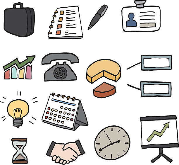 Business icons set Business icons set decoteau stock illustrations