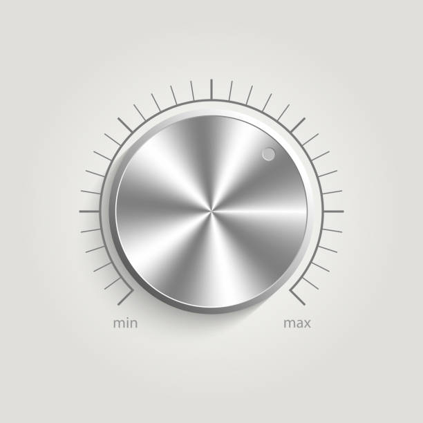金属ベクトルボリューム音楽の制御 - dial点のイラスト素材／クリップアート素材／マンガ素材／アイコン素材