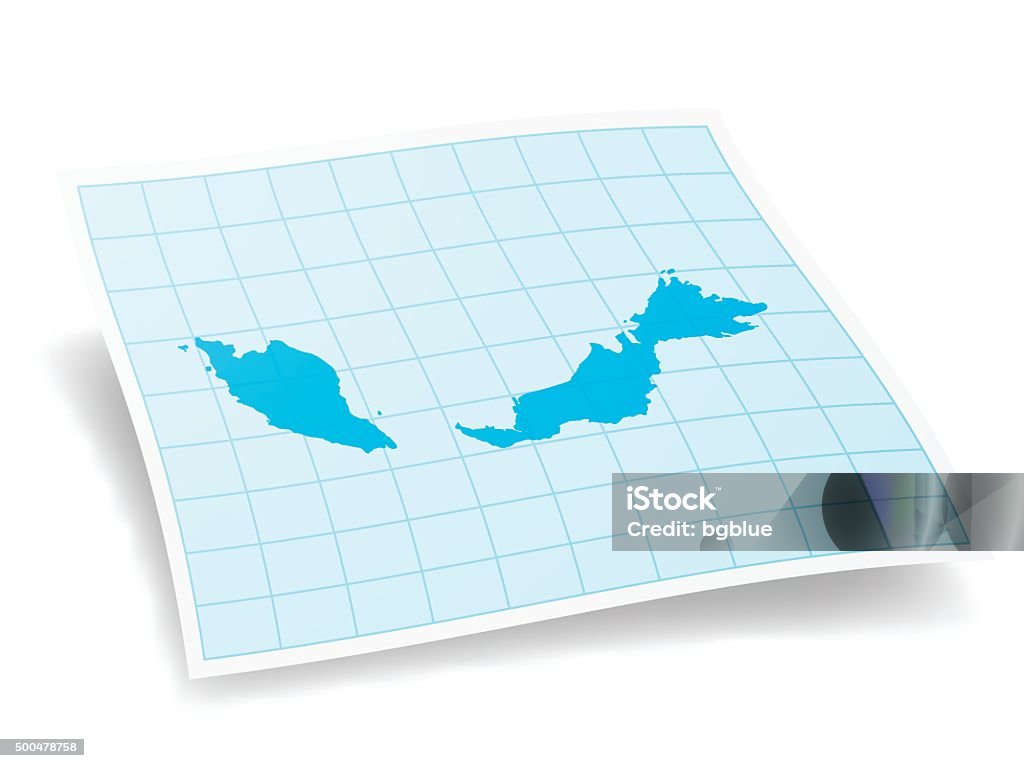 Malaysia Karte Isoliert Auf Weißem Hintergrund Stock Vektor Art und