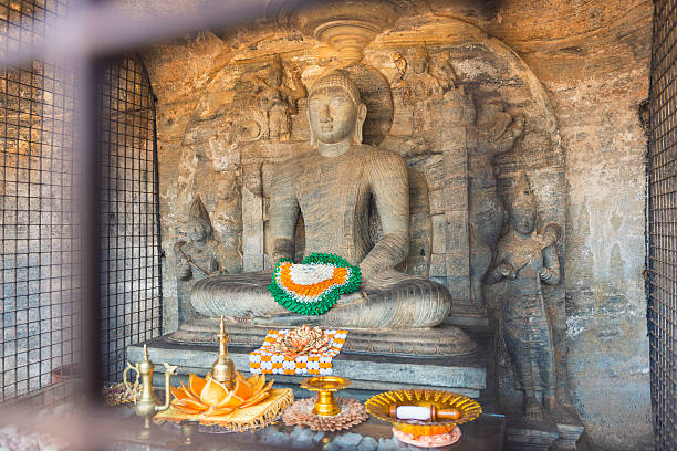 istock Sitting Buddha sculpture at Gal Vihara 500478762