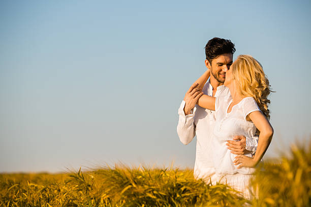 istock Couple in wheat field 500479065