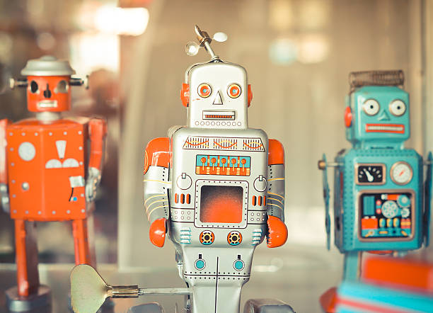 istock old classic tin robot toys 500481846