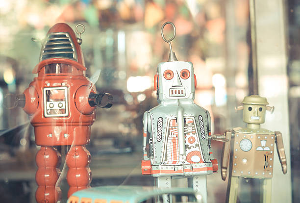 istock old classic tin robot toys 500481932