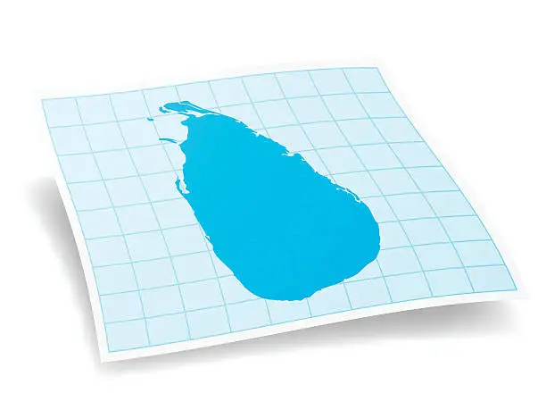 Vector illustration of Sri Lanka Map isolated on white Background