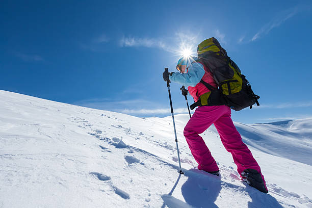istock Hiker in winter mountains during sunny day 500484522