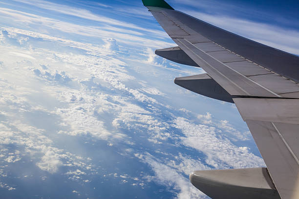 istock Clouds and sky as seen through window of an aircraft 500484664