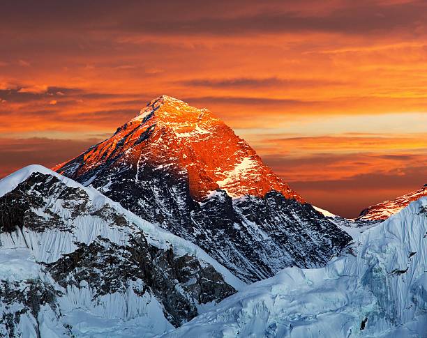 istock Evening colored view of Mount Everest from Kala Patthar 500486776