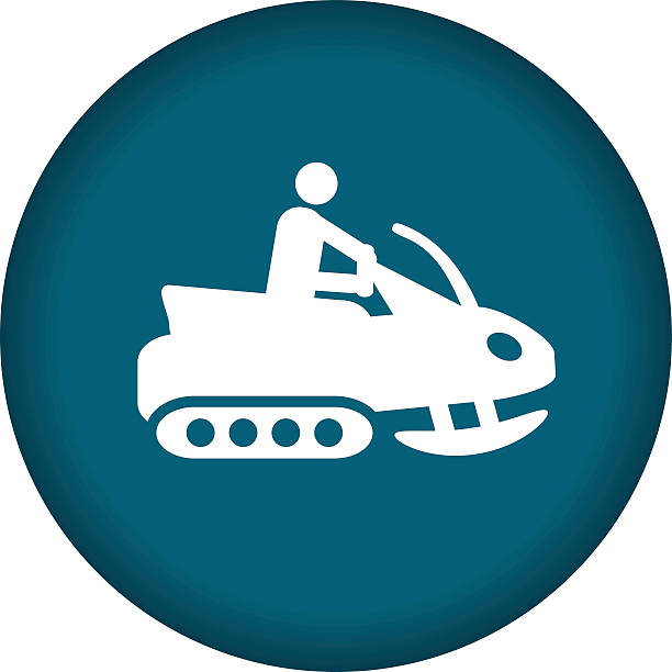 ilustraciones, imágenes clip art, dibujos animados e iconos de stock de snowmobile icono. vector ilustración eps 10. - snowmobiling silhouette vector sport