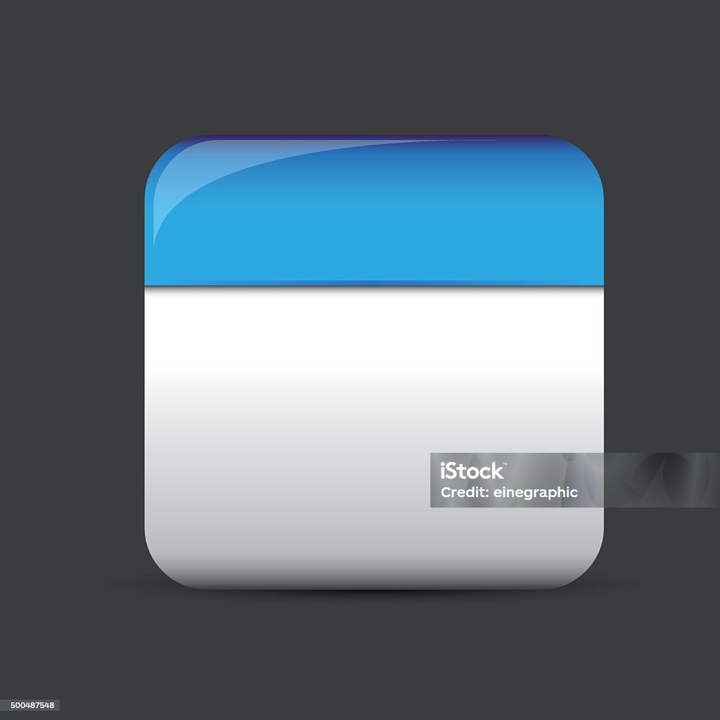 Empty Square Button Vector Stock Illustration - Download Image Now ...