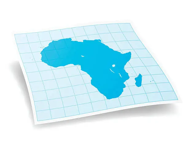 Vector illustration of Africa Map isolated on white Background