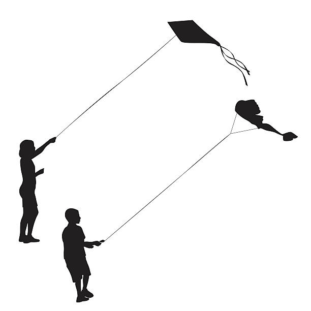 bildbanksillustrationer, clip art samt tecknat material och ikoner med flying kite - flying kite