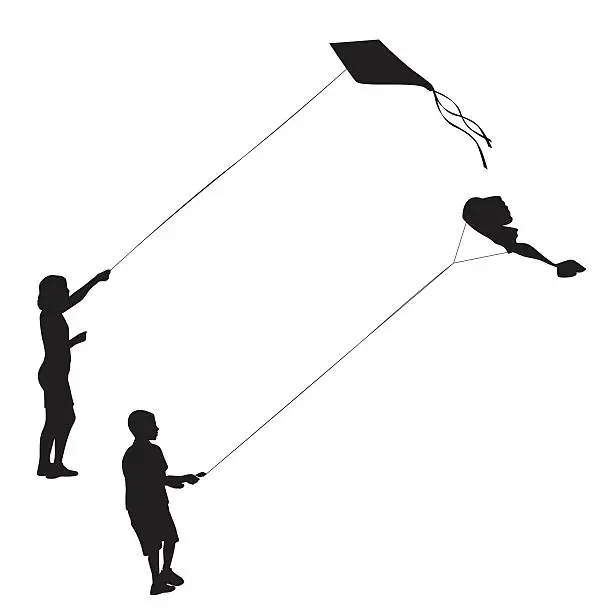 Vector illustration of Flying Kite