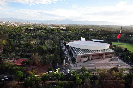 The business district and National Auditorium of Mexico City.