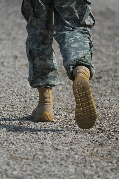 istock Military Solder Walking - Stock Image 500491170