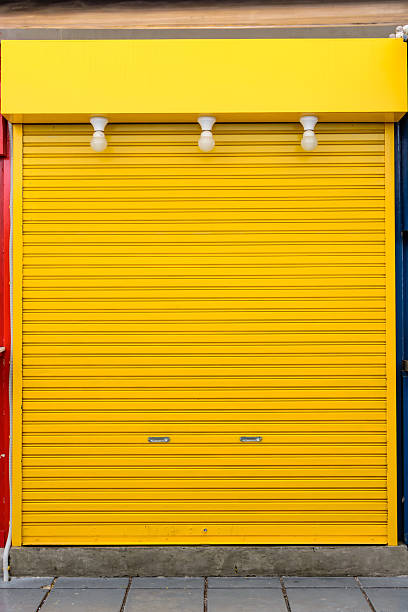 istock old yellow steel door 500491355