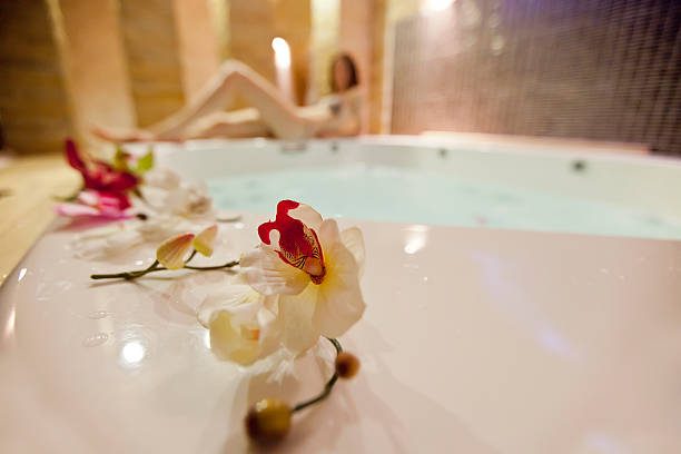 istock Girl in hot tub 500491447