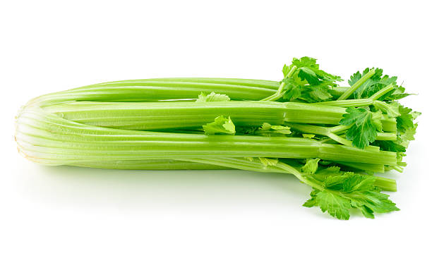 sellerie, isoliert auf weißem hintergrund  - celery stock-fotos und bilder