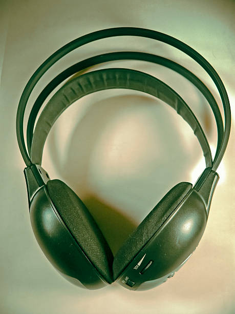 Close up of a headphone.