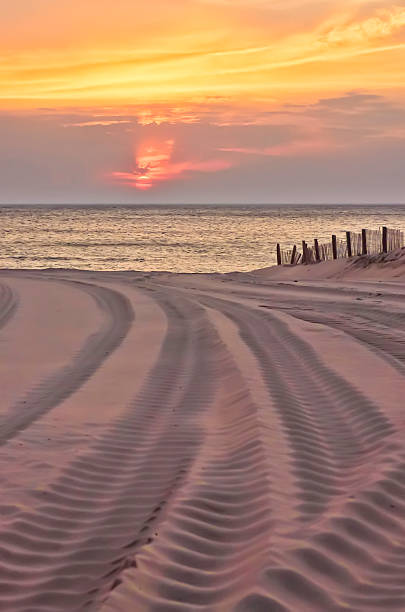 istock Beach sunset in the American Midwest 500492373