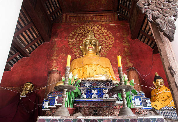 istock Buddha image in a temple,Wat Lai Hin Luang, 500492834