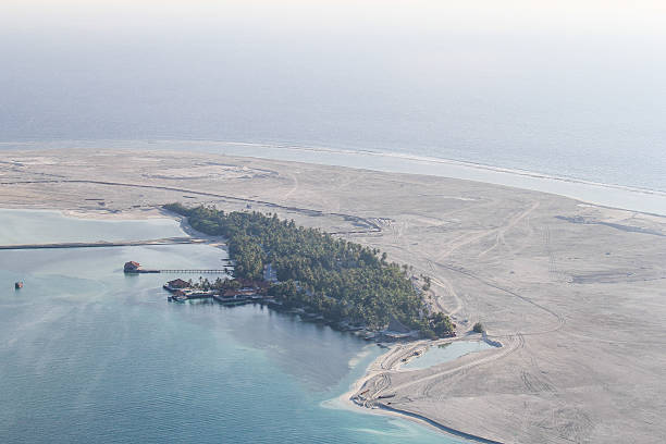istock Bird eye view at the Indian Ocean, Maldives 500492882