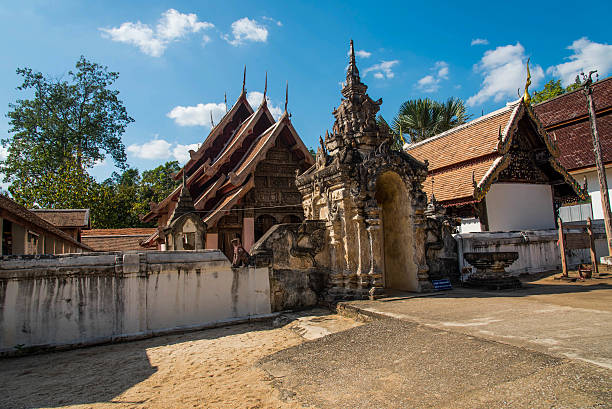istock Ancient Lanna art at Wat Lai Hin Luang temple, 500492920