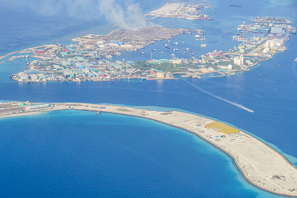 istock Bird eye view at the Indian Ocean, Maldives 500492952