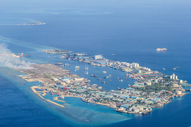 istock Bird eye view at the Indian Ocean, Maldives 500492960