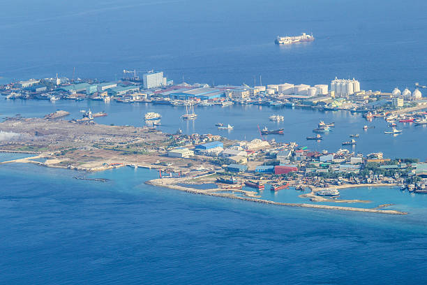 istock Bird eye view at the Indian Ocean, Maldives 500492964