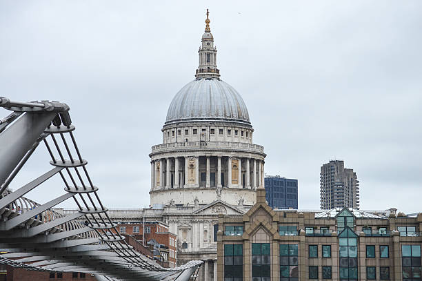 istock Millenium Bridge and St. Paul Cathedral - London UK 500493850