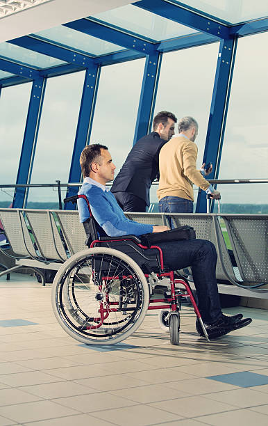 istock Disabled man at the airport 500495167