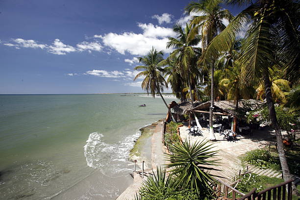 cabana on the desert brazilian beach
