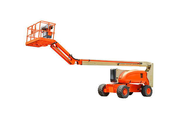 istock forklift truck shot on white isolate  background with clipping 500503802