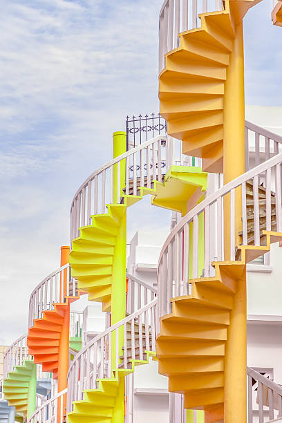 istock Singapore at Bugis Village spiral staircases. 500504002