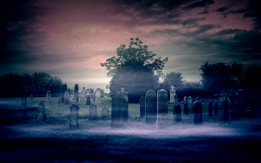 Spooky cemetery