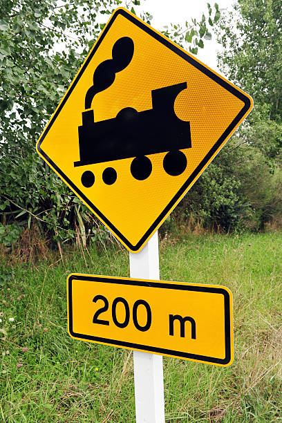 istock Train Sign, New Zealand 500506272