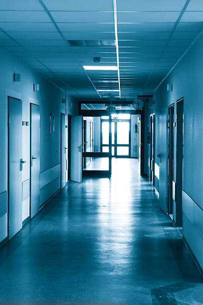 istock corridor in the hospital.  hospital interior architecture 500506655