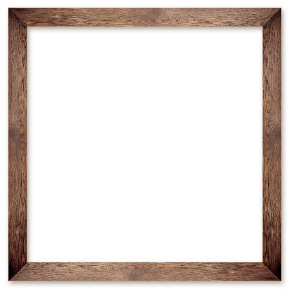 natural square size wooden photo frame