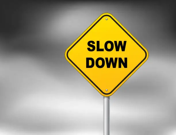 Vector illustration of Slow down