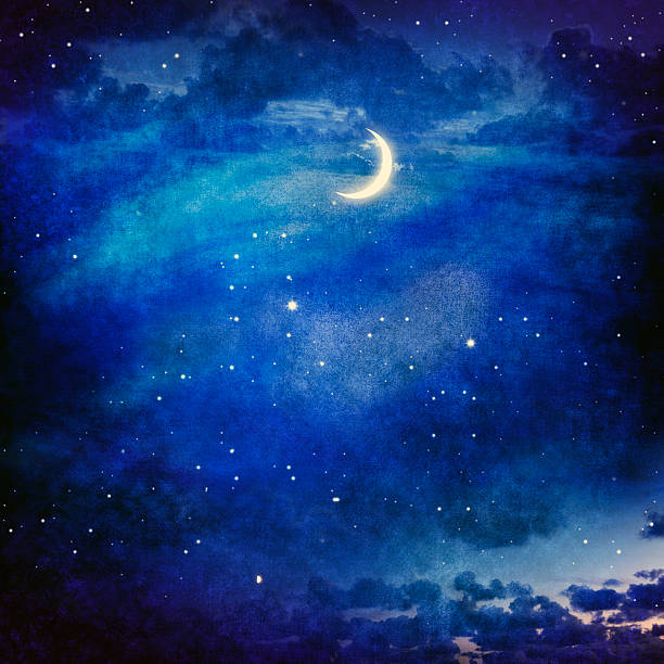 istock Night Sky With Moon And Stars 500507121