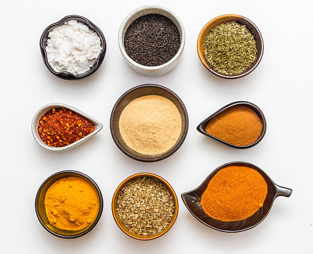 istock Spices for herb and cooking on white background. 500507528