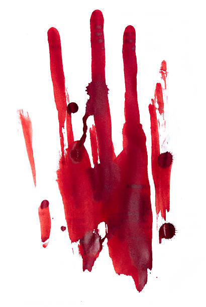 ancient pen and inkblot above on calligraphy paper - studio shot